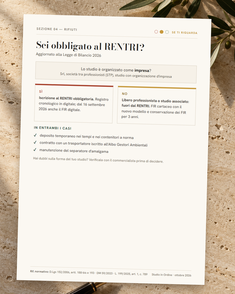Sei obbligato al RENTRI?